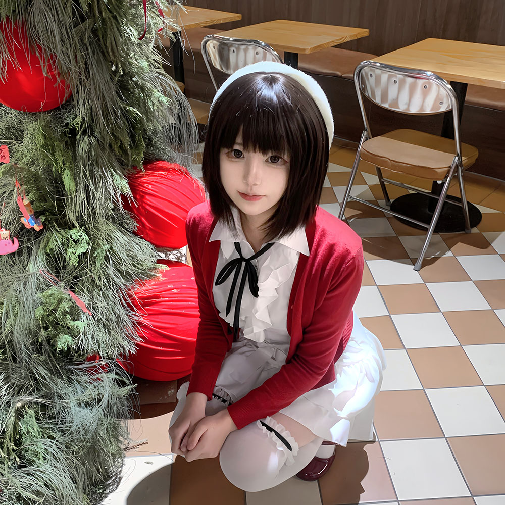 فتاة معطف أحمر قميص تنورة مجمو - مراجعة Anime Cosplay Girlfriend وسعره