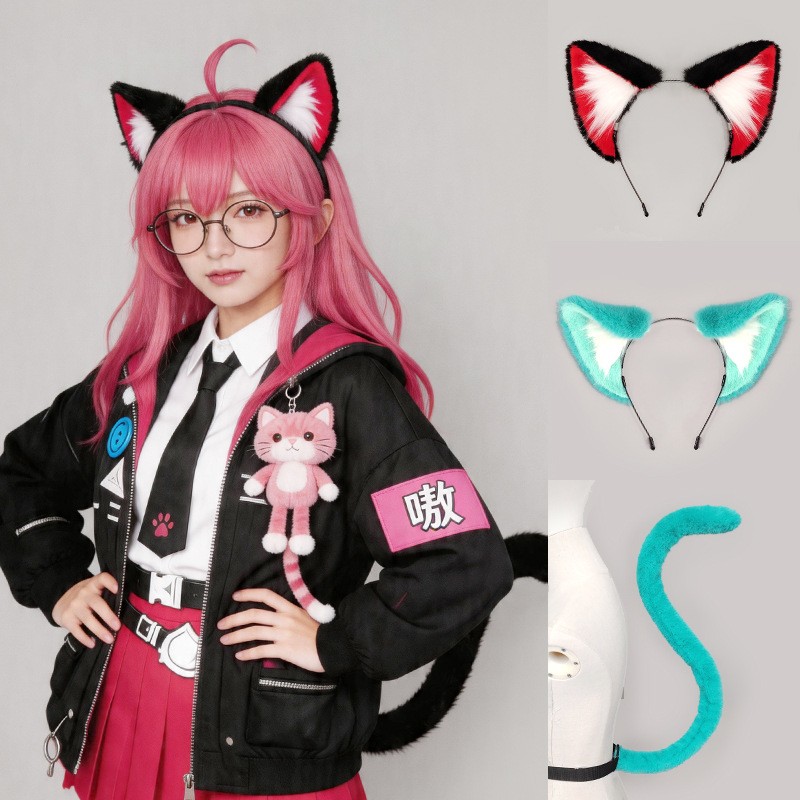 طقم أذن وذيل قطة يدوي الصنع من - مراجعة Cosplay Anime Expo وسعره