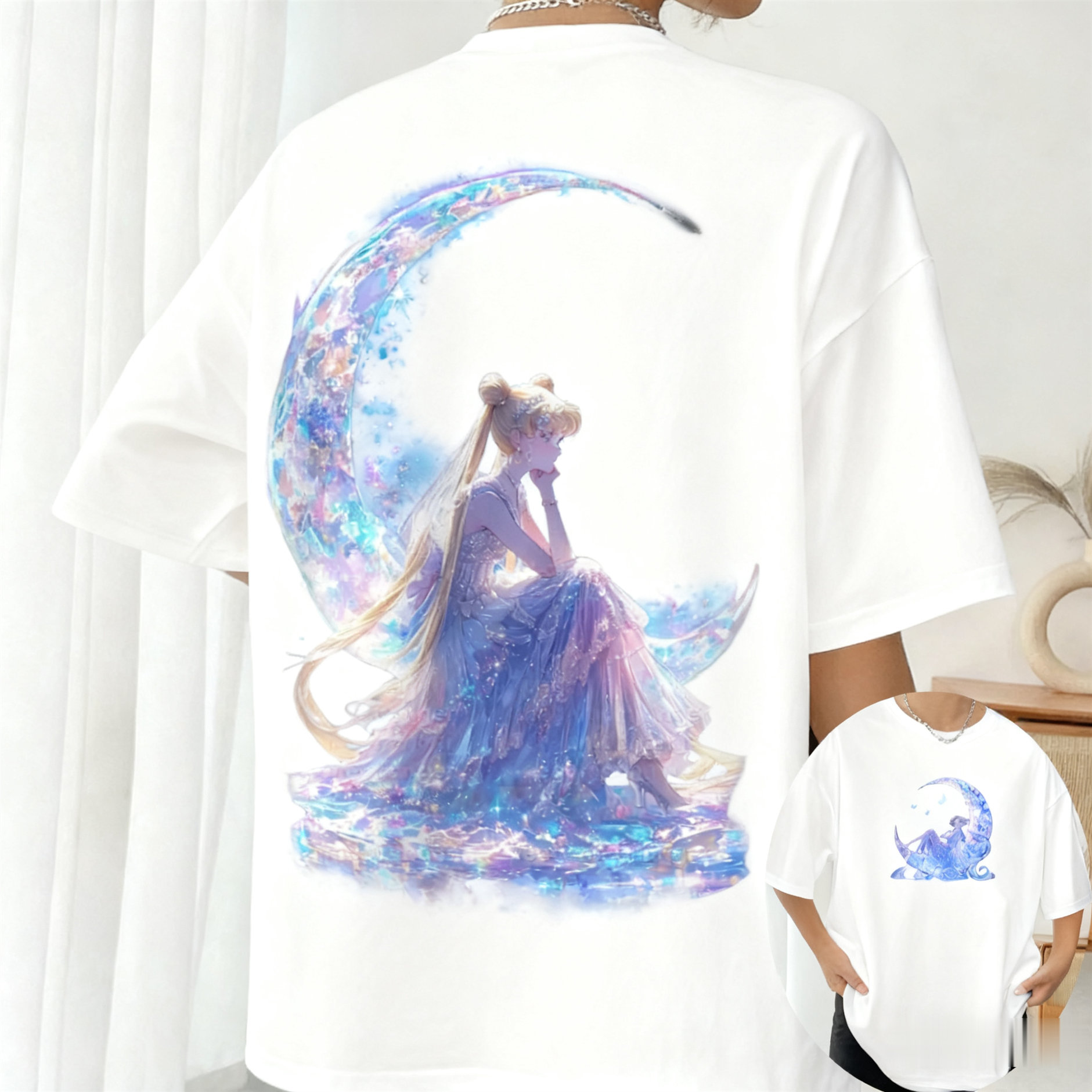 تي شيرت نسائي قطني مطبوع بتصمي - مراجعة Anime Cosplay Girlfriend وسعره