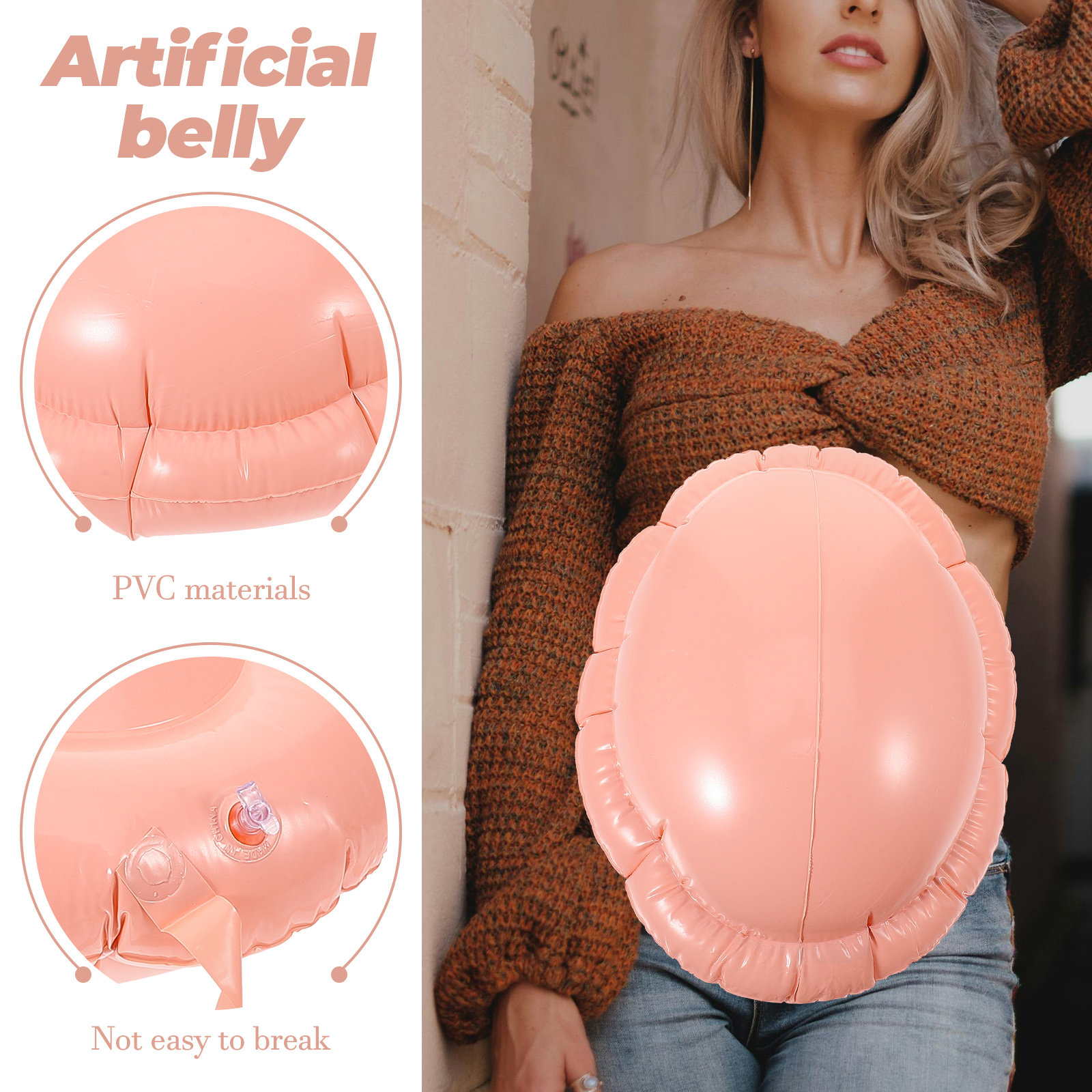 بطن قابل للنفخ مزيف، دعامة حمل - مراجعة Anime Cosplay Pregnant وسعره