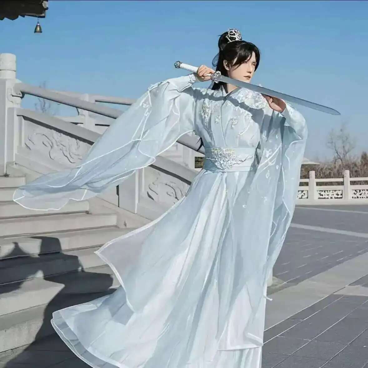 حجم كبير 3XL Hanfu الرجال الصي - مراجعة Anime Cosplay Dress For Men وسعره